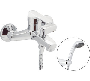 Monomando de baño con kit Cromado K8